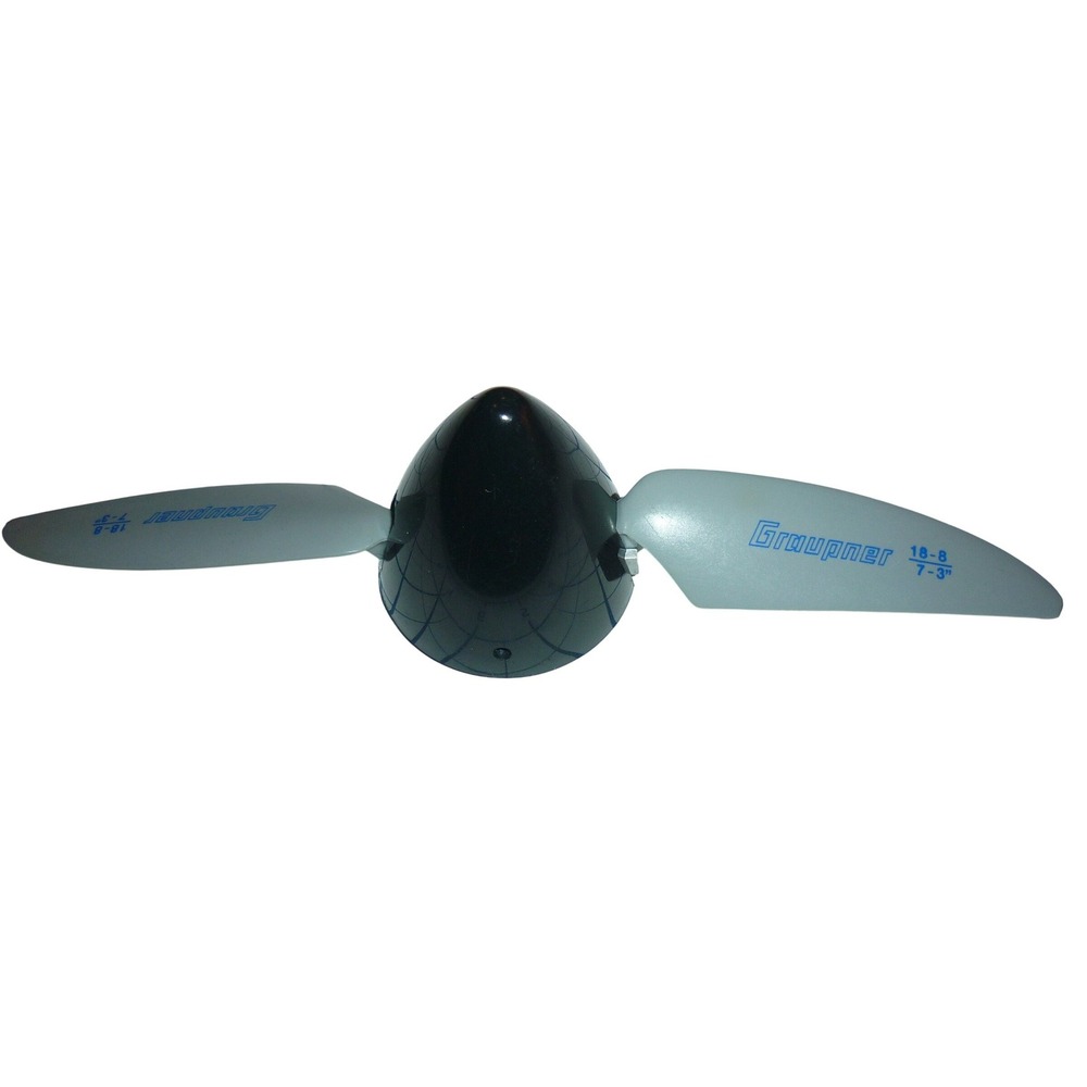 Graupner 18-8 7-3 Folding Propeller with Black Spinner for RC Glider Aircraft